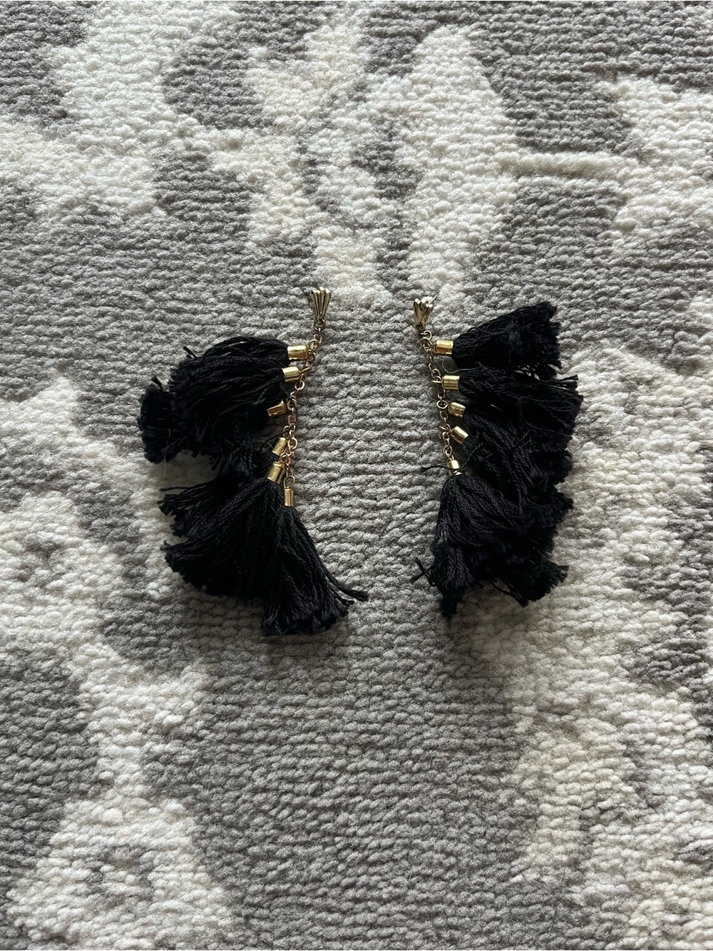 Black Tassel Earrings